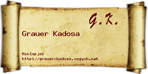 Grauer Kadosa névjegykártya
